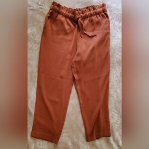 Loft paperbag pants, sienna